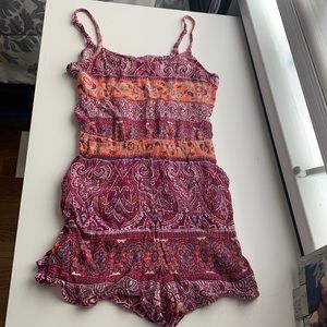 Pink and orange romper